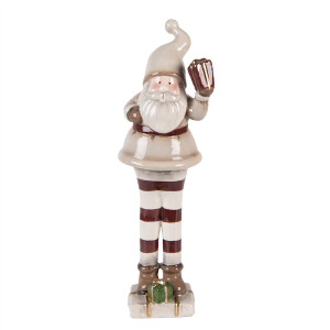Figurina Mos Craciun ceramica multicolora 8x7x23 cm