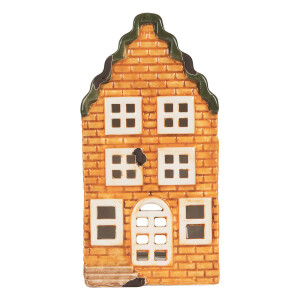 Candela Casuta Craciun ceramica multicolora 9x10x19 cm