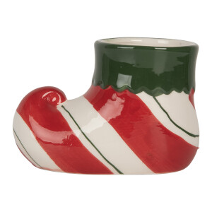 Decoratiune Ghetuta Craciun ceramica multicolora 15x8x10 cm