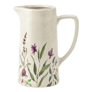 Carafa decorativa ceramica multicolora Flowers 21x14x26 cm