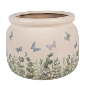 Ghiveci flori ceramica multicolora Fluturasi Ø 20x15 cm
