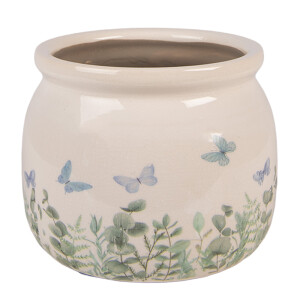 Ghiveci flori ceramica multicolora Fluturasi Ø 12x10 cm