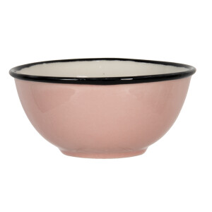 Set 4 boluri ceramica roz 12x6 cm