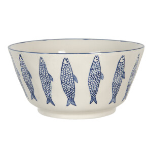 Set 2 boluri ceramica bej albastra Pesti 20x10 cm, 3100 ml
