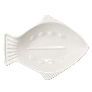 Set 3 boluri ceramica alba Peste 19x15x4 cm