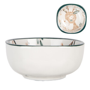 Set 2 boluri ceramica multicolora Ren 10x10x5 cm, 125 ml