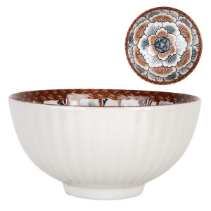 Set 2 boluri ceramica multicolora 11x6 cm, 200 ml