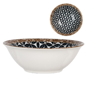 Set 3 boluri ceramica multicolora 16x5 cm, 350 ml