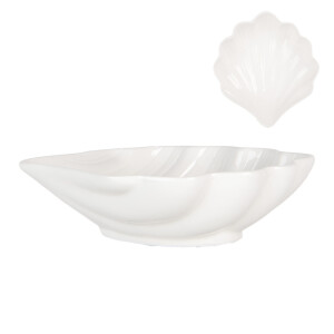 Set 2 boluri ceramica alba Scoica 16x15x4 cm