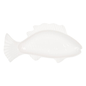Platou ceramica alba Peste 30x15x3 cm, 150 ml