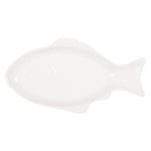 Platou ceramica alba Peste 48x26x5 cm, 925 ml