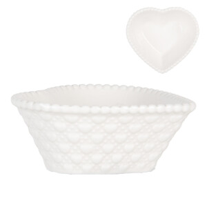 Set 2 boluri ceramica alba 10x9x4 cm, 75 ml
