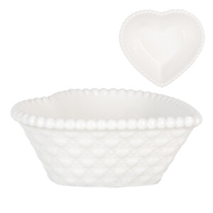 Set 2 boluri ceramica alba 8x8x3 cm, 25 ml