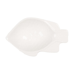 Set 4 boluri ceramica alba Peste 9x6x3 cm, 25 ml