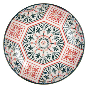 Set 2 farfurii ceramica multicolora 21x3 cm