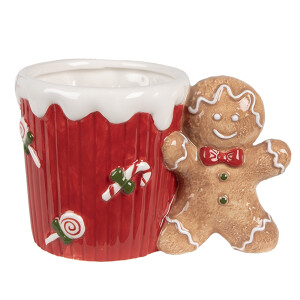 Cana Craciun Turta Dulce ceramica 15x10x10 cm, 350 ml