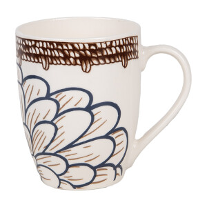 Set 6 cani ceramica multicolora 12x8x10 cm, 300 ml