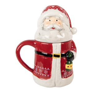 Cana Mos Craciun ceramica multicolora 15x10x19 cm / 450 ml