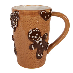 Cana Craciun Turta Dulce ceramica multicolora 14x10x15 cm / 575 ml