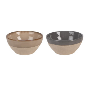 Set 2 boluri portelan multicolor (2) Ø 14x6 cm / 450 ml