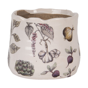 Ghiveci flori ceramica multicolora Legume 11x10 cm