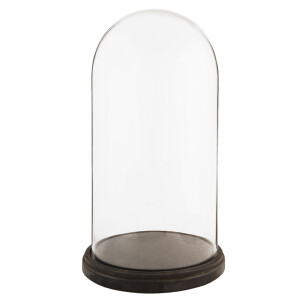 Platou decorativ lemn sticla 26x47 cm
