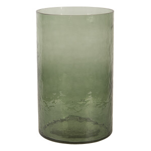 Set 2 suporturi lumanari sticla verde 15x25 cm