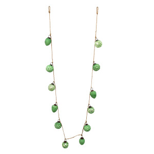 Ghirlanda globuri sticla verde 190x5x8 cm