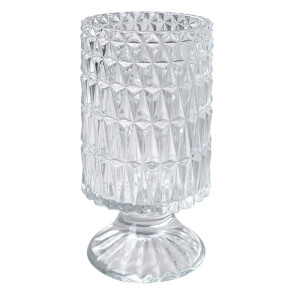 Vaza flori sticla transparenta Ø 10x18 cm