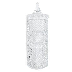 Borcan sticla transparenta 10x31 cm