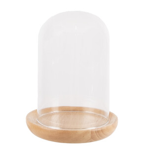 Platou decorativ lemn sticla 13x16 cm