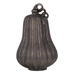 Dovleac decorativ sticla gri auriu 17x27 cm