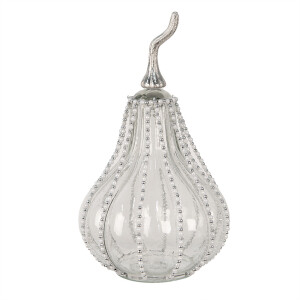 Dovleac decorativ sticla transparenta 17x30 cm