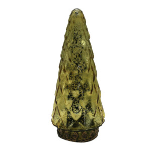 Brad Craciun sticla aurie cu led 11x24 cm