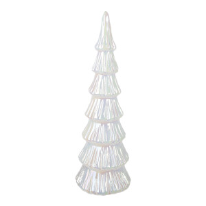 Brad Craciun sticla alba led 11x32 cm