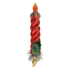 Ornament Lumanare sticla multicolora 4x3x17 cm