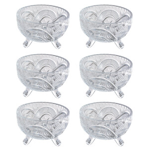 Set 6 boluri sticla transparenta 10x6 cm