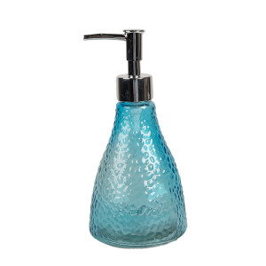 Dozator sapun sticla albastra 9x19 cm, 400 ml