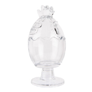 Ou decor Paste sticla transparenta 10x22 cm