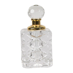 Sticla decorativa aurie transparenta 3x3x7 cm