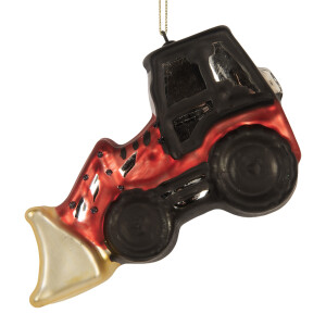 Set 6 ornamente brad Craciun Tractor sticla multicolora 12x4x8 cm