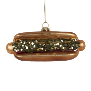 Set 6 ornamente brad Craciun sticla multicolora 13x4x6 cm