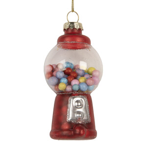 Set 6 ornamente brad Craciun sticla multicolora X-mas Ø 5x9 cm