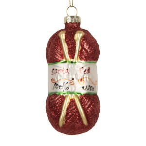 Set 6 ornamente brad Craciun sticla multicolora X-mas Ø 5x10 cm