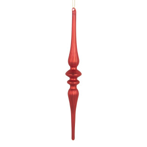 Ornament brad Craciun sticla rosie Ø 4x29 cm