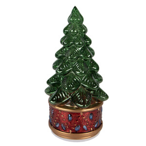Brad Craciun sticla multicolora cu led Ø 12x27 cm