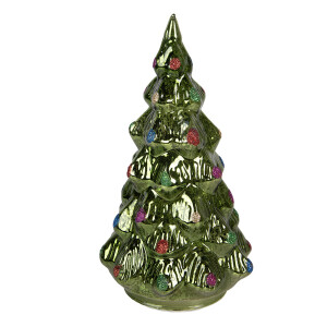Brad Craciun sticla multicolora cu led Ø 13x23 cm
