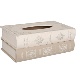 Cutie servetele tip Carte lemn bej maro 27x16x10 cm