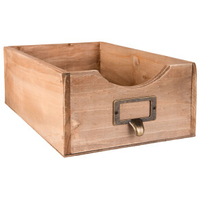 Set 2 cutii depozitare lemn maro 18x29x10 cm
