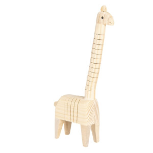 Figurina Girafa lemn natur 4x6x24 cm